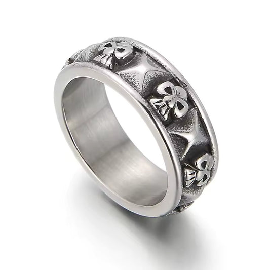 Ring - Death's Mark (Titanium) - Wolf Moon