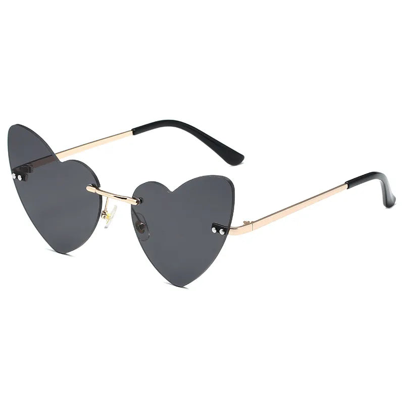 Sunglasses - Heart Cat Eye / Black - Wolf Moon