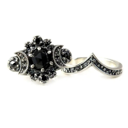 Ring - Cosmic Embrace (Stainless Steel) - Wolf Moon