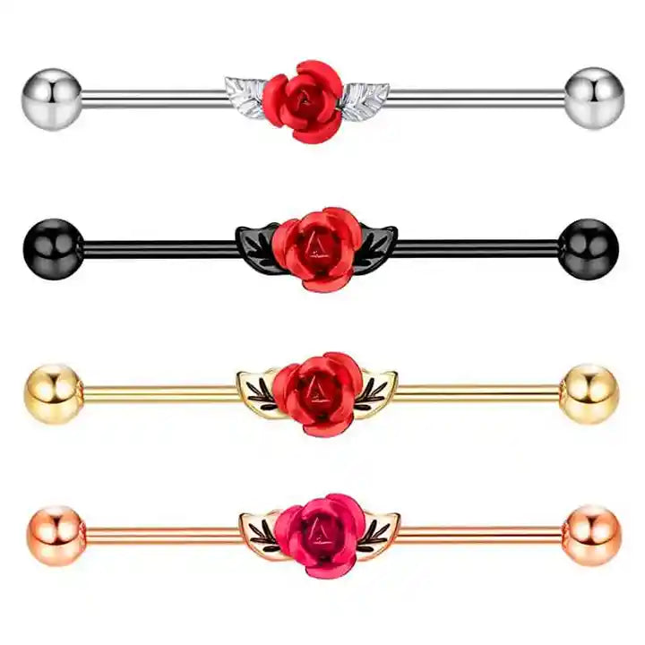 Industrial - Rose (14g) (Stainless Steel) - Wolf Moon