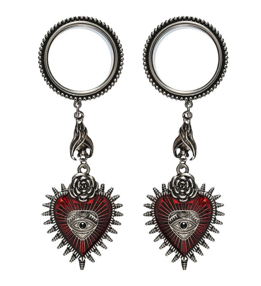 Plug - Heart Dangle (Surgical Steel) - Wolf Moon