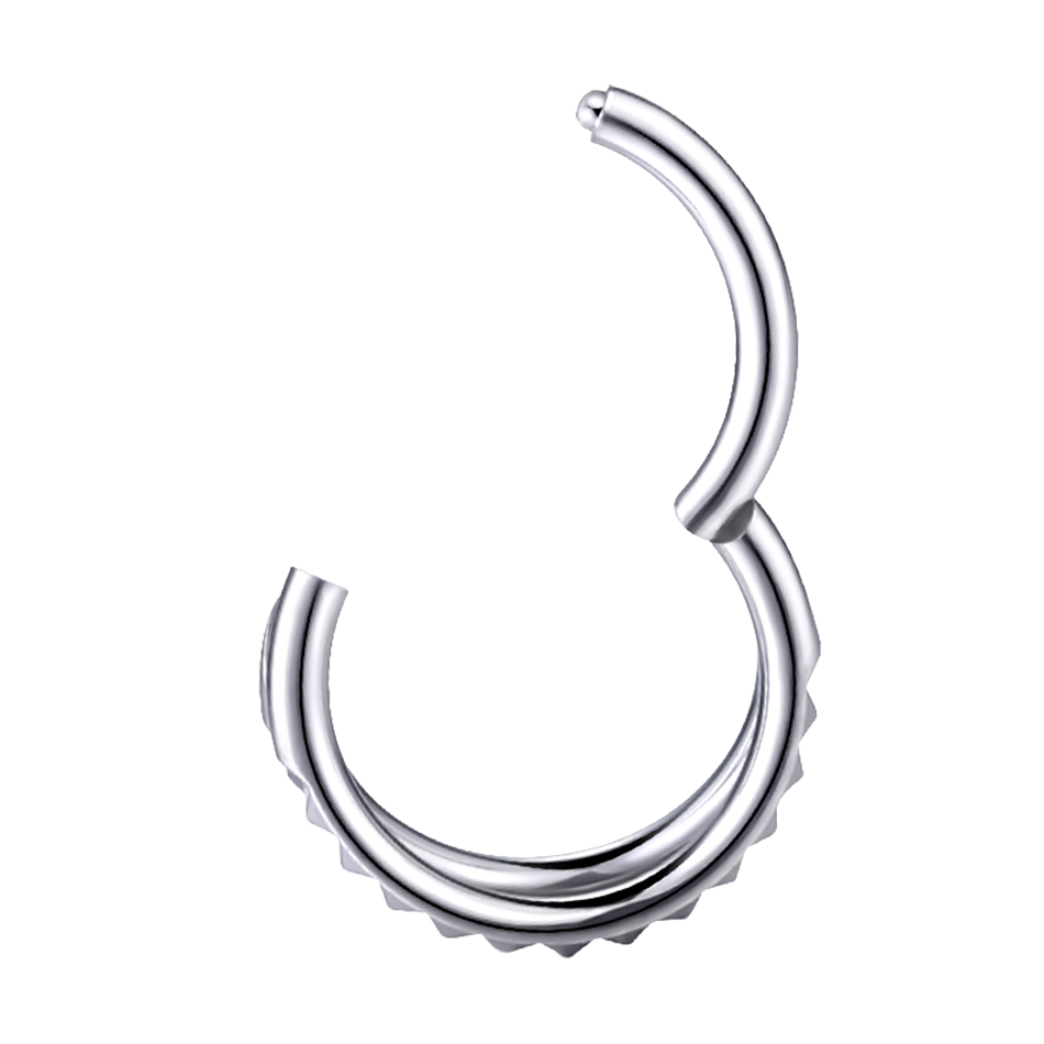 Septum - Studded Double Hoops (16G) (F136 Titanium) - Wolf Moon