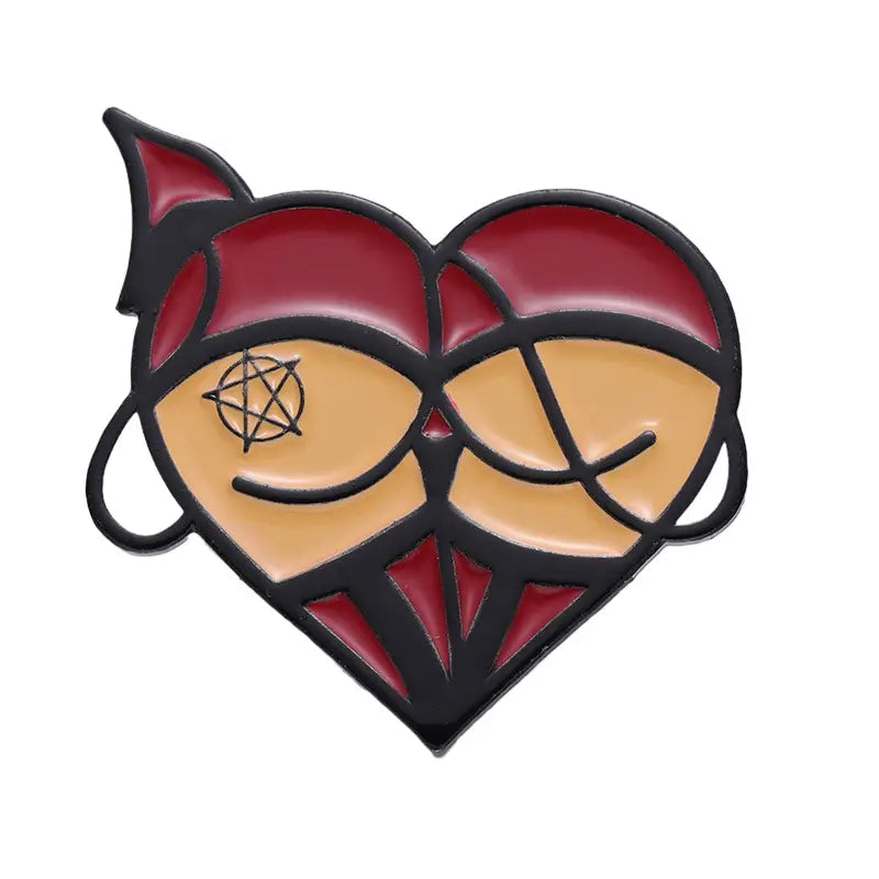 Pin - Heart Devil Butt - Wolf Moon
