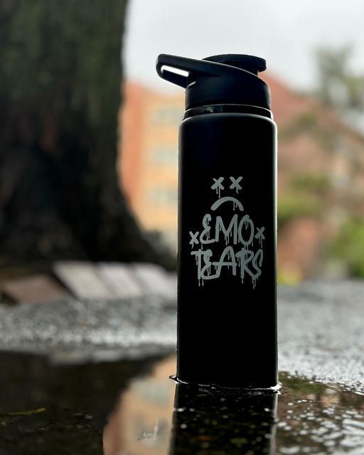 Water Bottle - Emo Tears - Wolf Moon