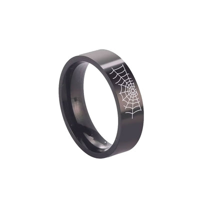 Ring - Spiderweb Ring (Stainless Steel) - Wolf Moon