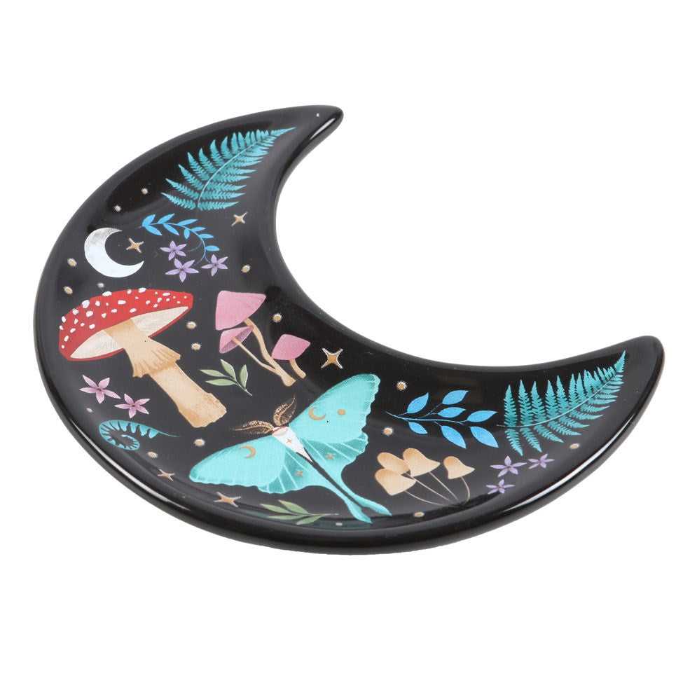 Trinket Dish - Mushroom Crescent Moon - Wolf Moon