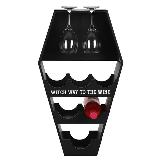 Coffin Wine Shelf - Wolf Moon
