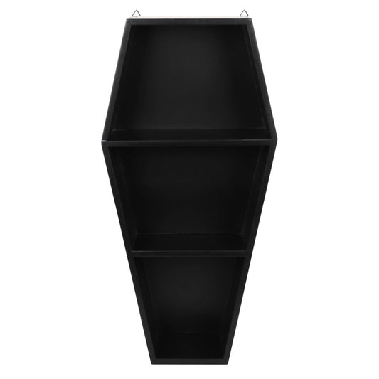 Wooden Coffin Shelf - Wolf Moon