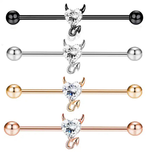 Industrial - Devil Heart (14g) (Stainless Steel) - Wolf Moon