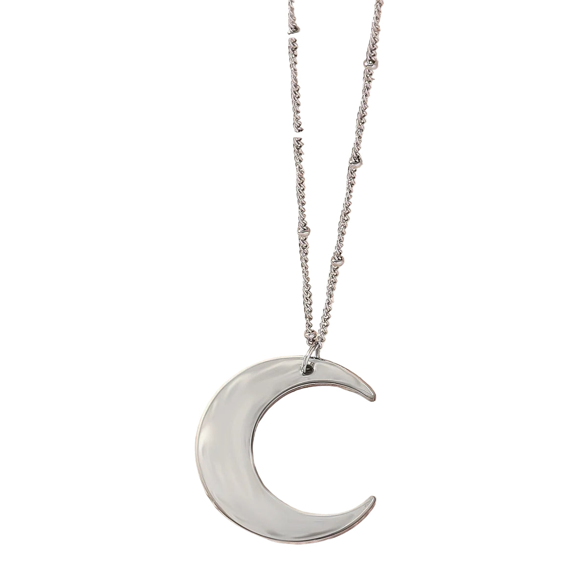 Necklace - Moon (Titanium) - Wolf Moon