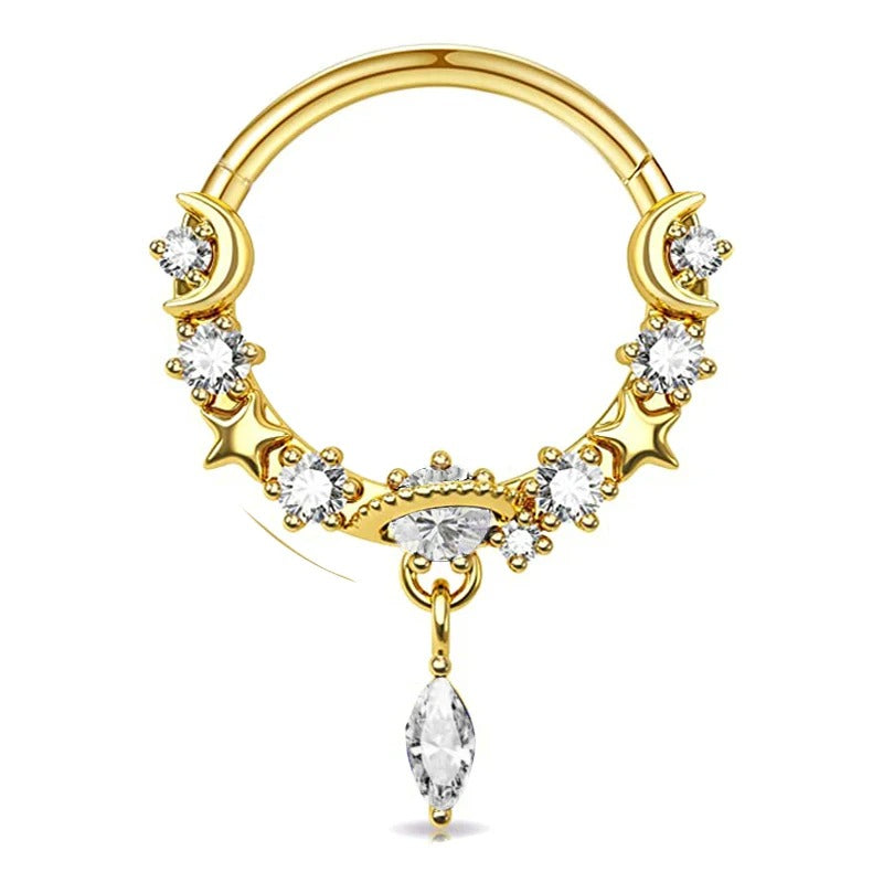Septum - Celestial Diamond Diangle (16g) (Stainless Steel)
