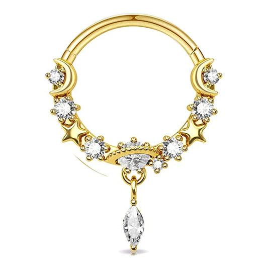 Septum - Celestial Diamond Diangle (16g) (Stainless Steel)