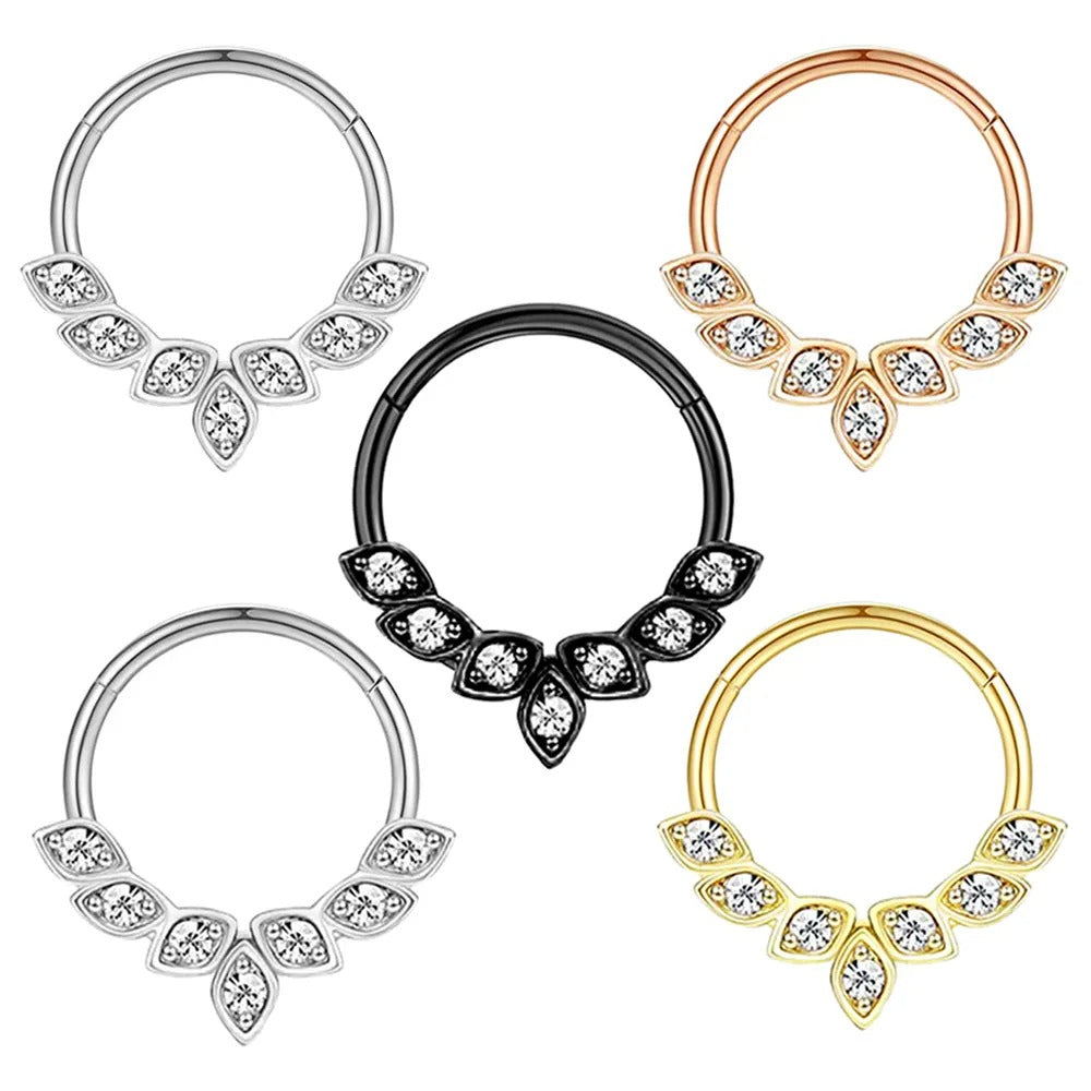 Septum - Leaf Crown (16g) (Surgical Steel) - Wolf Moon