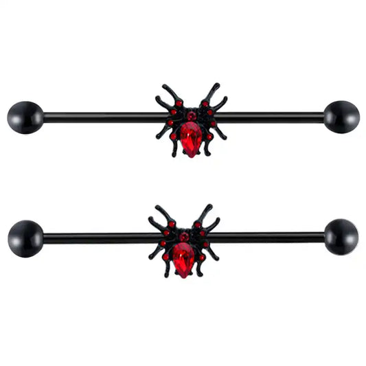 Industrial - Spider / (14g) (Surgical Steel) - Wolf Moon