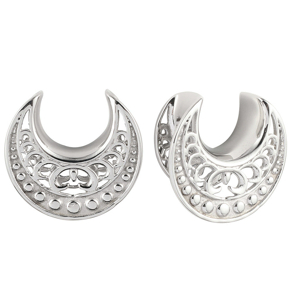Plug - Crescent Filigree Saddles (Stainless Steel)