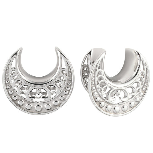 Plug - Crescent Filigree Saddles (Stainless Steel)