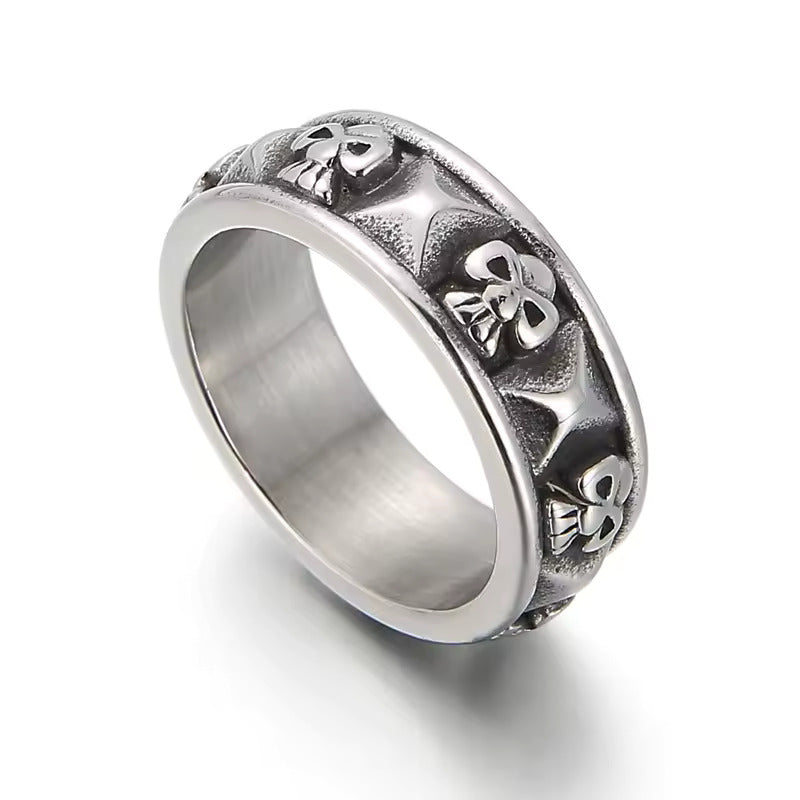Ring - Death's Mark (Titanium) - Wolf Moon