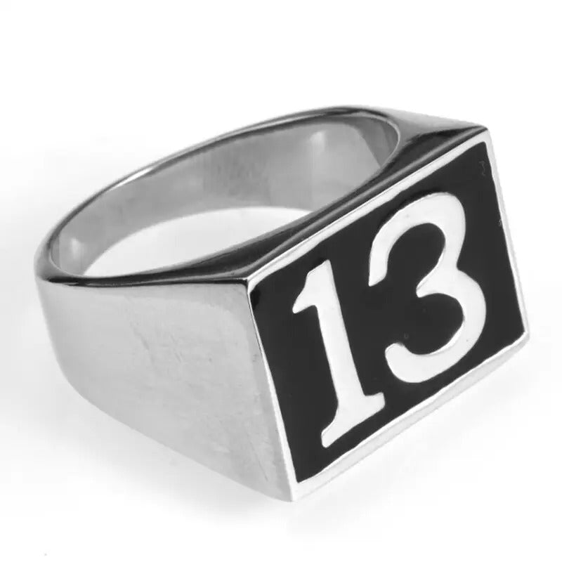 Ring - 13 (Stainless Steel) - Wolf Moon