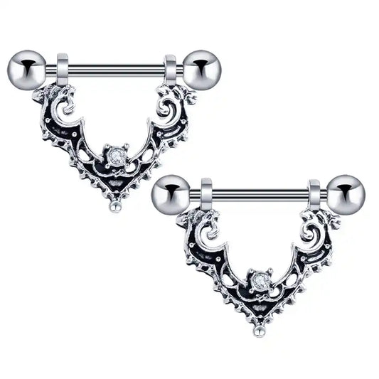 Nipple - Bat Ornament / Surgical Steel / 14g - Wolf Moon