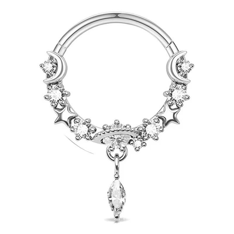 Septum - Celestial Diamond Diangle (16g) (Stainless Steel)