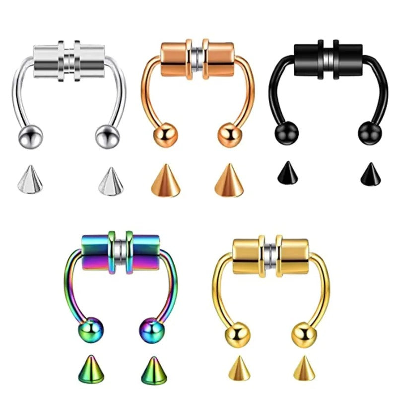 Septum - Faux / Magnetic (Stainless Steel) - Wolf Moon
