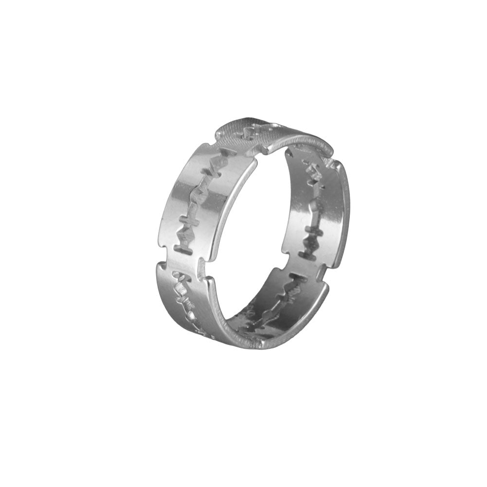 Ring - Razor Blade (Stainless Steel) - Wolf Moon