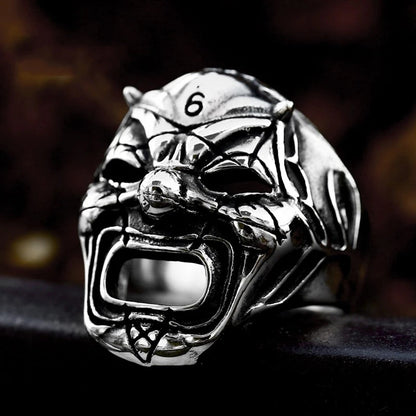 Ring - Slipknot Masks (Stainless Steel) - Wolf Moon