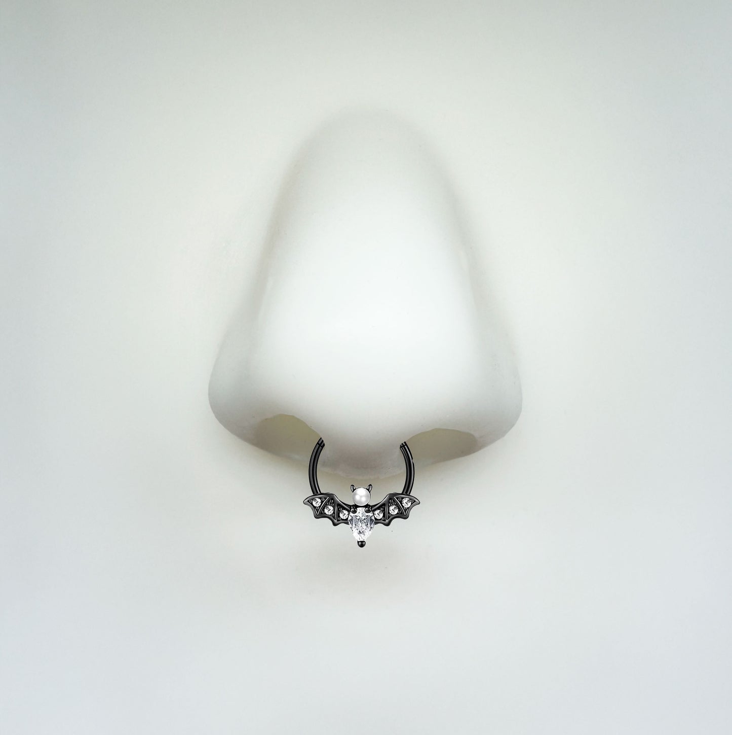 Septum - Bat Clicker Pearl (16g) (Surgical Steel) - Wolf Moon