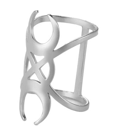 Ring - Triple Moon (Stainless Steel) - Wolf Moon
