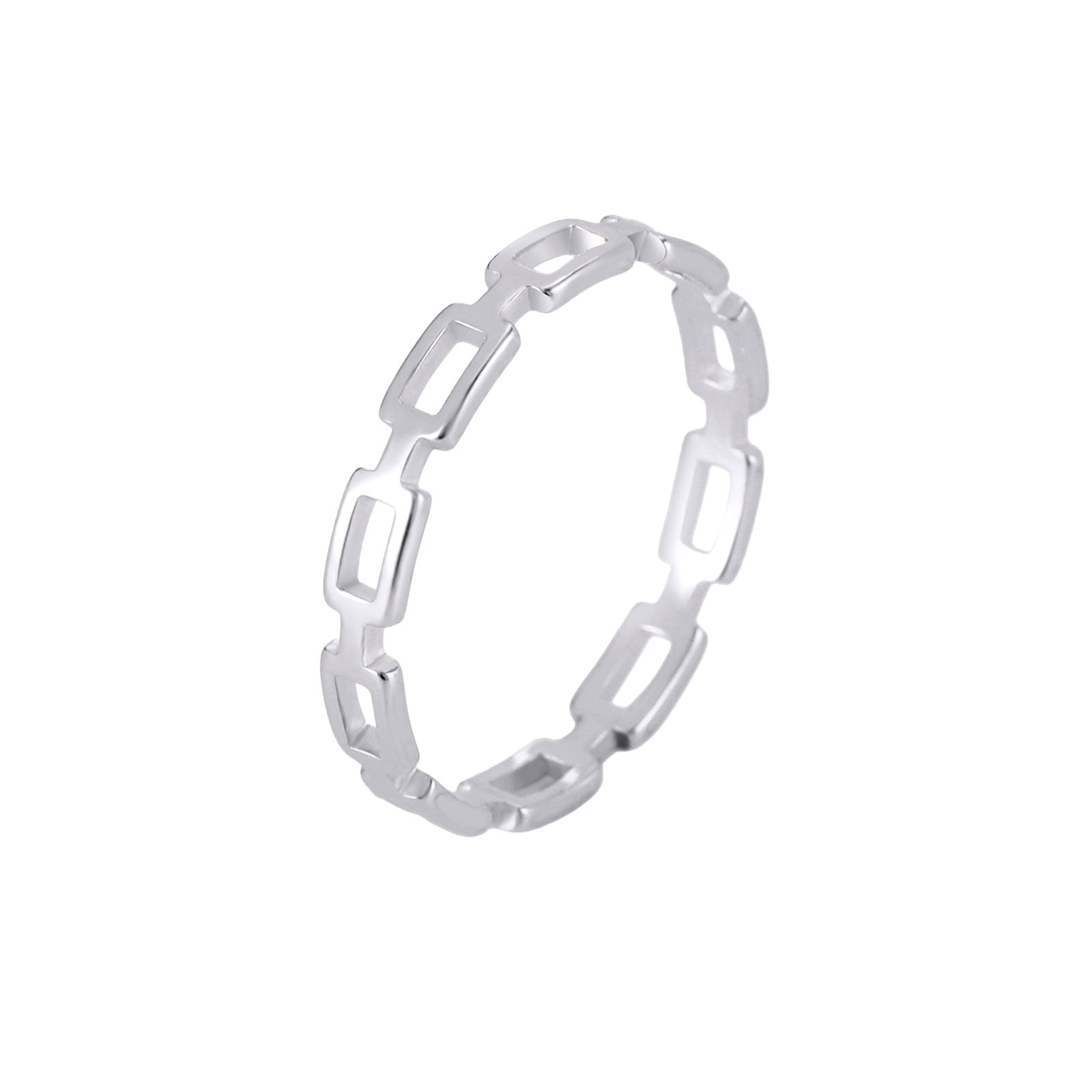 Ring - Chain Link (Stainless Steel) - Wolf Moon