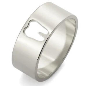 Ring - Tooth (Stainless Steel) - Wolf Moon