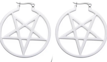 Earring - Pentacle (Stainless Steel) - Wolf Moon