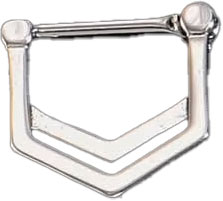 Septum - Triangles (16g) (Surgical Steel) - Wolf Moon