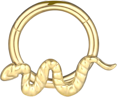 Septum - Snake (16G) (F136 Titanium) - Wolf Moon