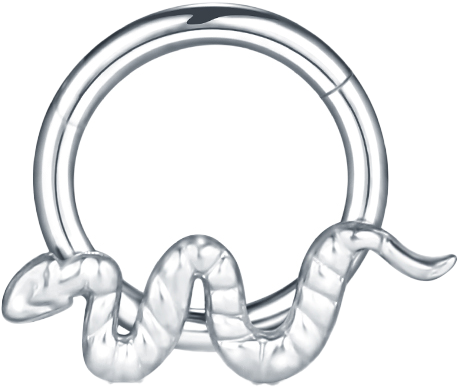 Septum - Snake (16G) (F136 Titanium) - Wolf Moon