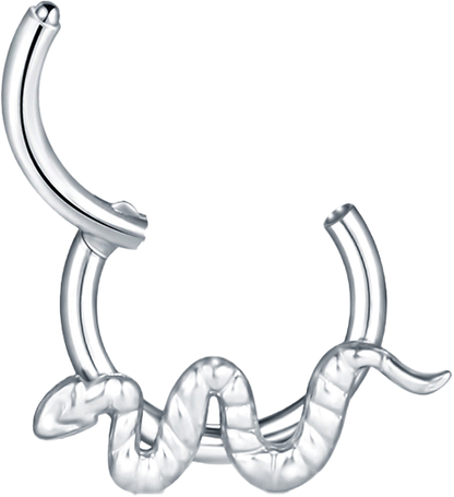 Septum - Snake (16G) (F136 Titanium) - Wolf Moon