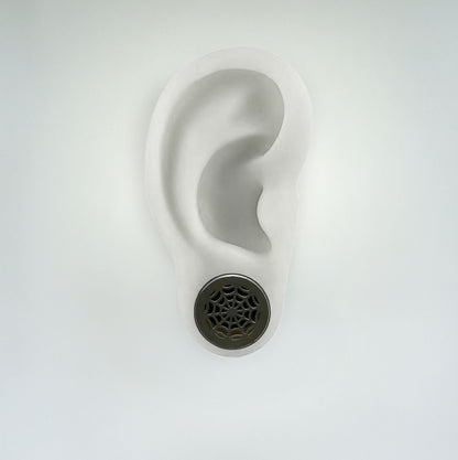 Plug - Spiderweb (Threaded) (Surgical Steel) - Wolf Moon
