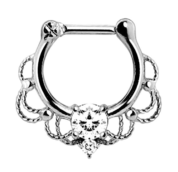 Septum - Royal Bar (316L Stainless Steel) - Wolf Moon
