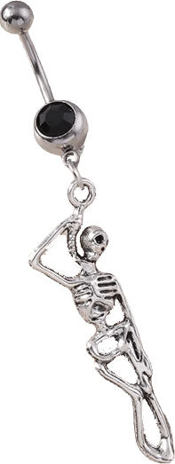 Navel - Hanging Skeleton (14g) (Surgical Steel)