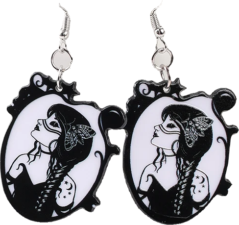 Acrylic Earrings – Collection II - Wolf Moon
