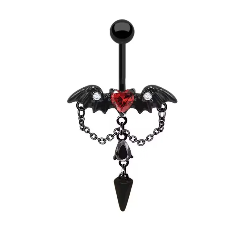 Naval - Gothic Heart & Wings (14g) (Surgical Steel) - Wolf Moon