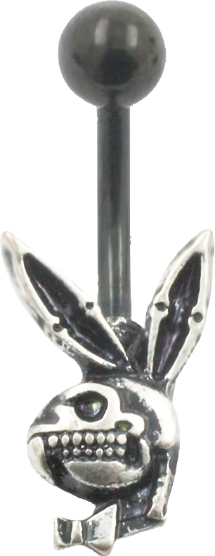 Naval - Skull Playboy Bunny - (14g) (Surgical Steel) - Wolf Moon