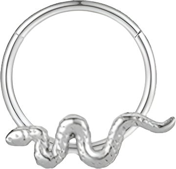 Septum - Snake Septum Clicker (16g) (Stainless Steel) - Wolf Moon