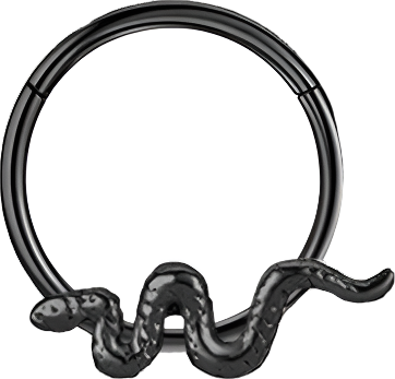 Septum - Snake Septum Clicker (16g) (Stainless Steel) - Wolf Moon
