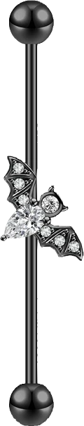 Industrial Bar - Bat (14g) (Stainless Steel) - Wolf Moon
