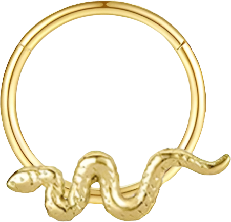 Septum - Snake Septum Clicker (16g) (Stainless Steel) - Wolf Moon