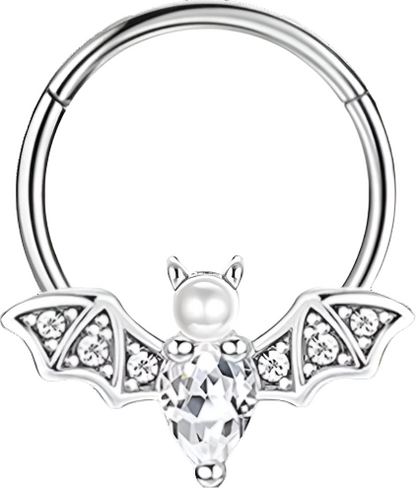 Septum - Bat Clicker Pearl (16g) (Surgical Steel) - Wolf Moon