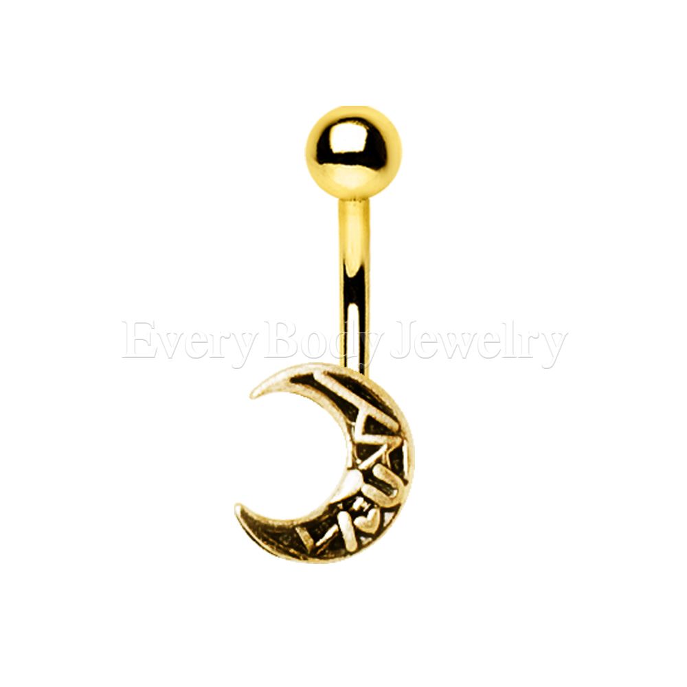 Naval - Desert Moon (316L Stainless Steel, Gold Plated) - Wolf Moon