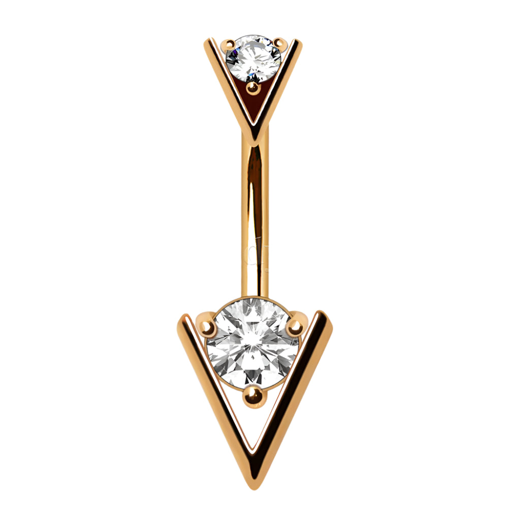 Naval - Triangle (316L Stainless Steel, Gold Plated) - Wolf Moon