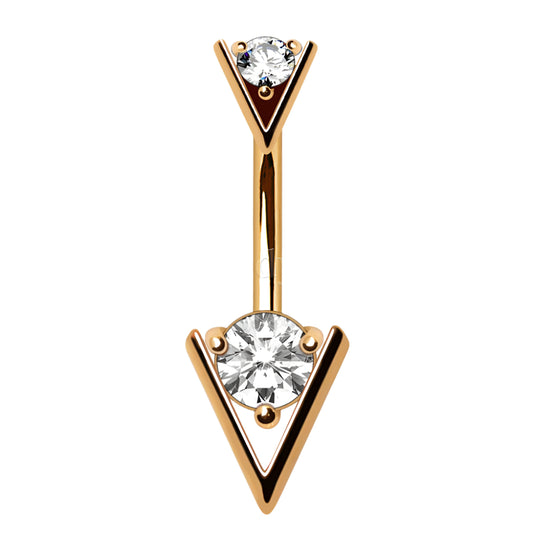 Naval - Triangle (316L Stainless Steel, Gold Plated) - Wolf Moon